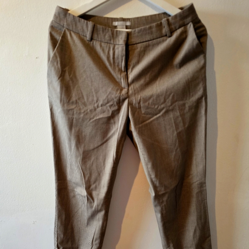 H&M Brown Checked Pants Size 6